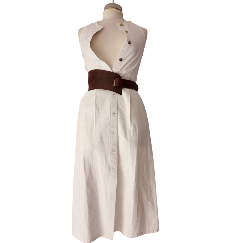 DL1961 Chic White Midi Dress for Effortless Style